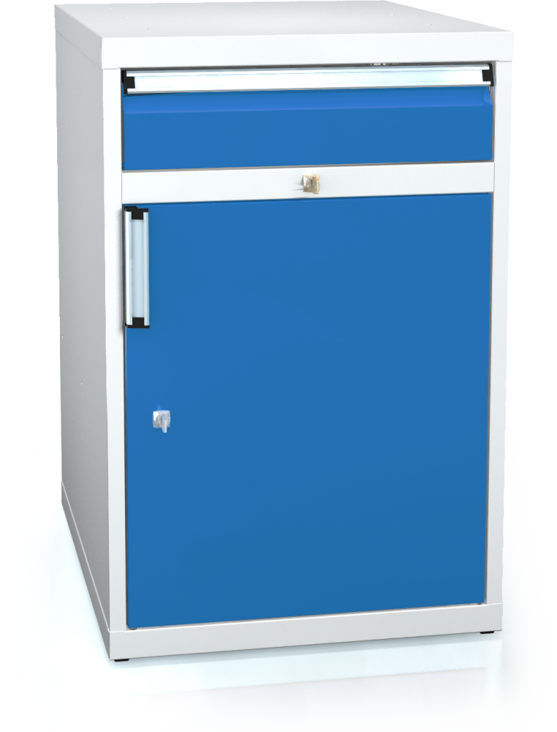 Cabinet for workbenches 840 x 555 x 600 - door-drawer